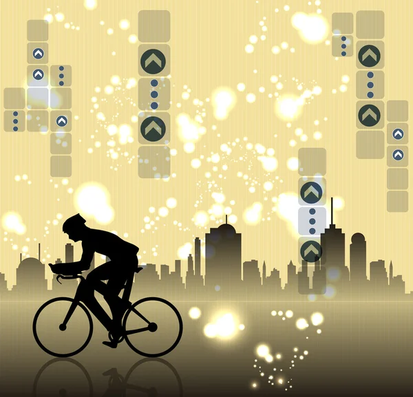 Cykling. illustration — Stock vektor