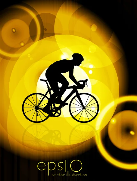 Faire du vélo. Illustration — Image vectorielle