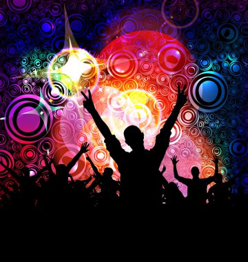 Festival. kalabalık dans