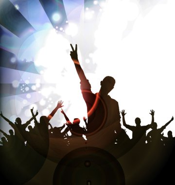 Festival. kalabalık dans