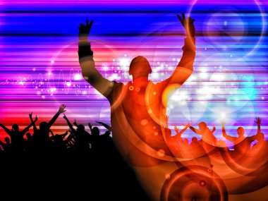 Festival. kalabalık dans