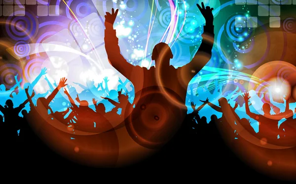 Festspiele. Tanzende Menschenmenge — Stockfoto