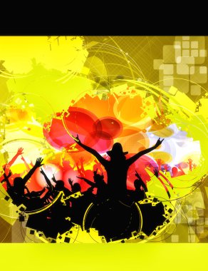 kalabalık tezahürat müzik konserinde