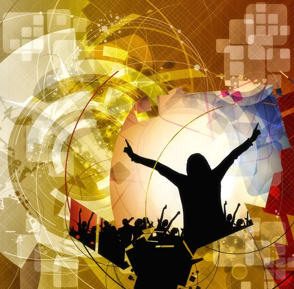 kalabalık tezahürat müzik konserinde