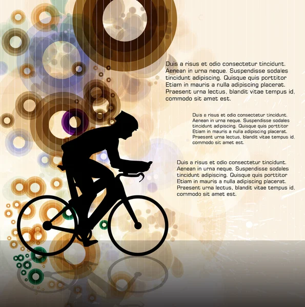 Fond abstrait cycliste, illustration vectorielle — Image vectorielle