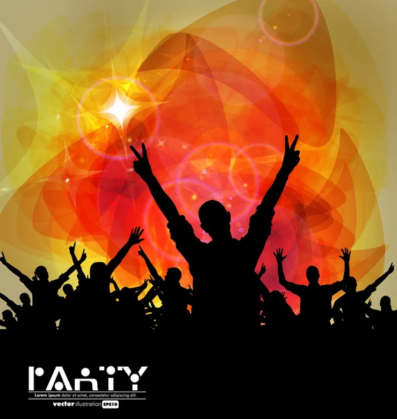 Music party. vektor — Stock Vector