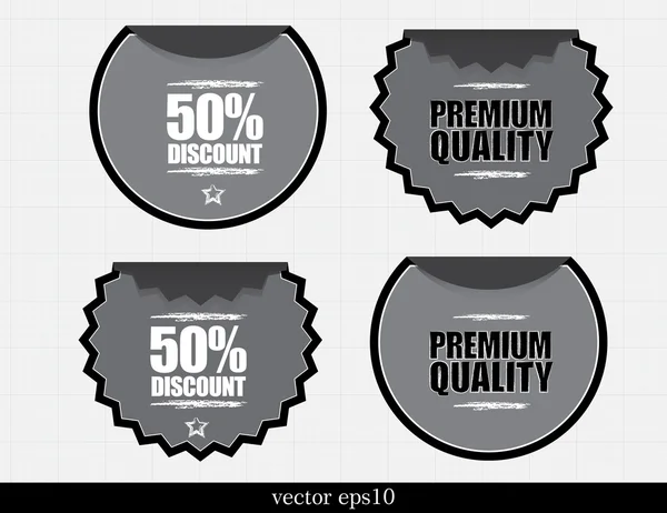 Set of Premium Quality Labels — Stock Vector