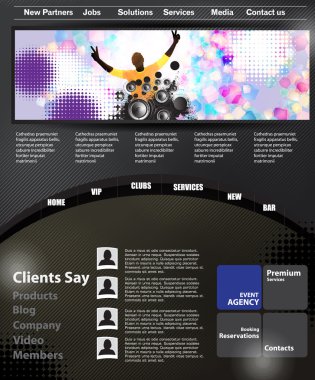 Web sitesi şablonu. vektör