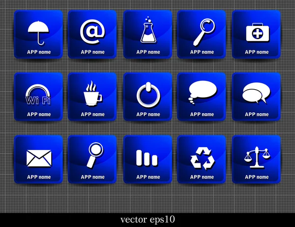 Iconos listos. Vector — Vector de stock
