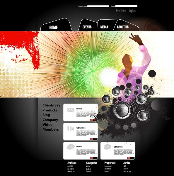 Fundo musical abstrato. Vetor — Vetor de Stock