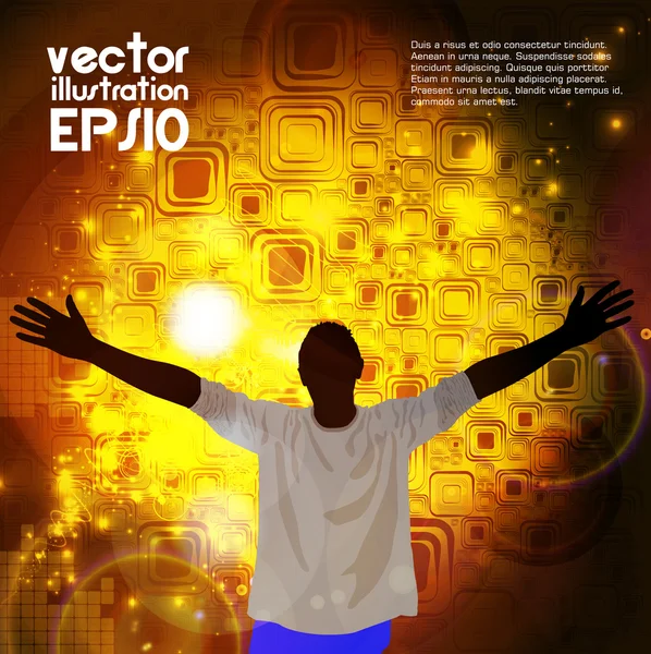 Abstraktní hudební pozadí. vektor — Stockový vektor