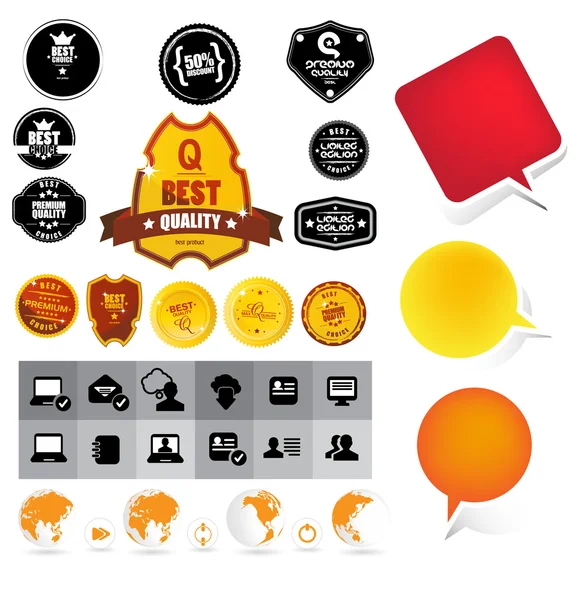 Icons Set. Vector — Stock Vector