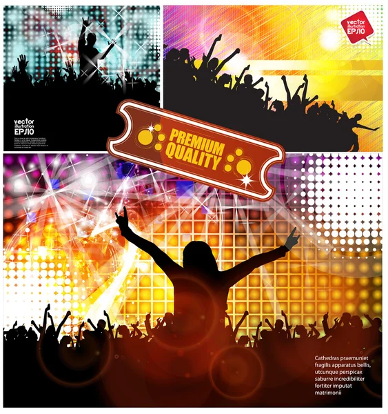 Dancing Young People. Vector — Stock Vector