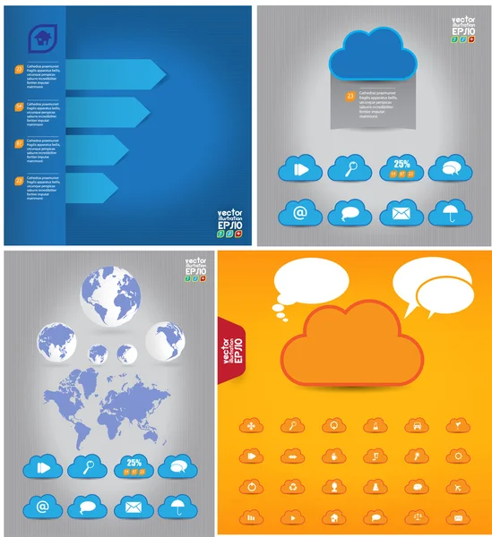 Définir les éléments d'infographie — Image vectorielle