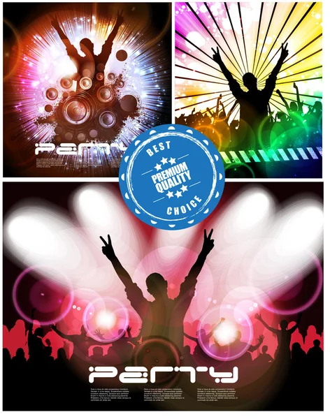 Dancing Young People. Vector — Stock Vector