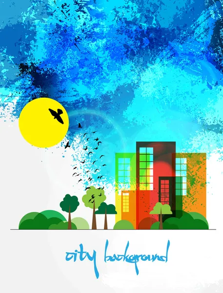 Creative urban landscape — Stock Vector