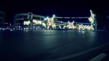 gece şehir yolda trafik