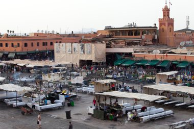ünlü kamu meydanında, marrakech, Fas üzerinde Aralık 24, 2012 Pazar.