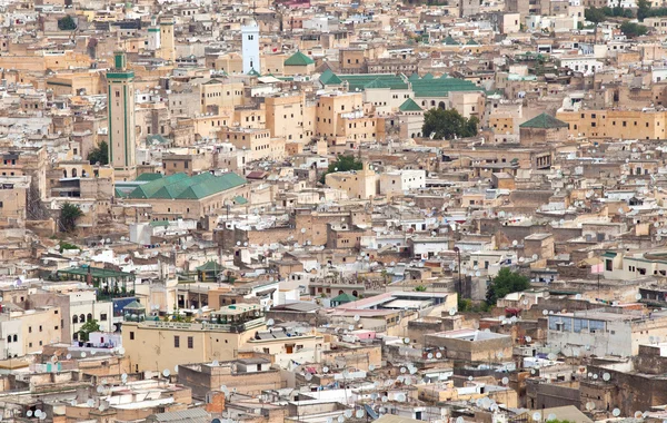 Utsikt över fez medina. gamla staden fes. Marocko — Stockfoto