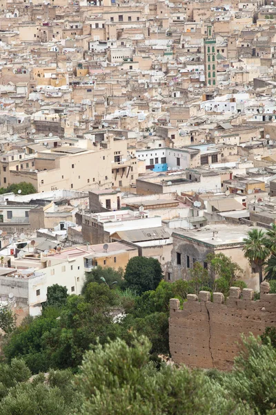 Utsikt över fez medina. gamla staden fes. Marocko — Stockfoto