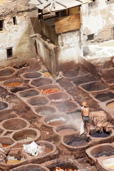 Fes Old Tanneries — Stock Photo, Image