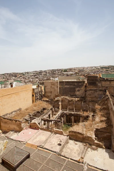 Utsikt över fez medina. gamla staden fes. Marocko — Stockfoto