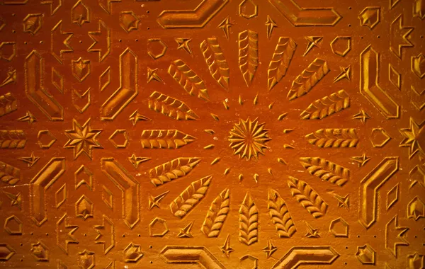Oriental ornamentado porta em Marrakesh — Fotografia de Stock