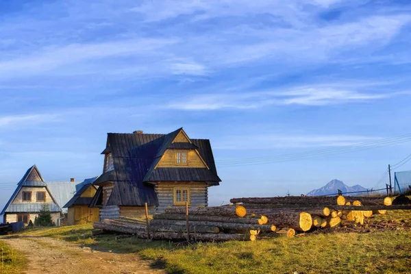 Geleneksel ev Zakopane - Polonya — Stok fotoğraf