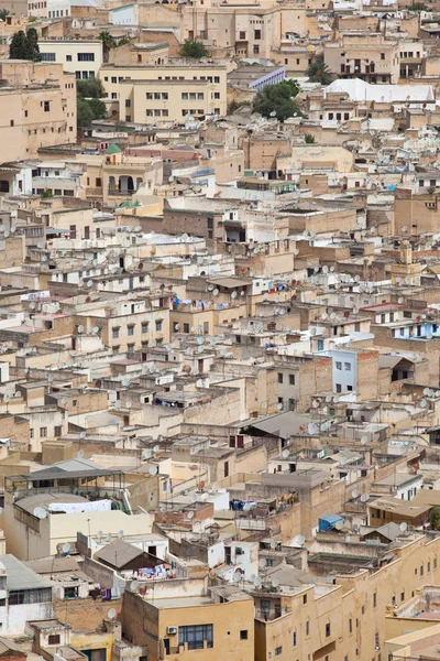 Pohled na fez medina. staré město fes. Maroko — Stock fotografie