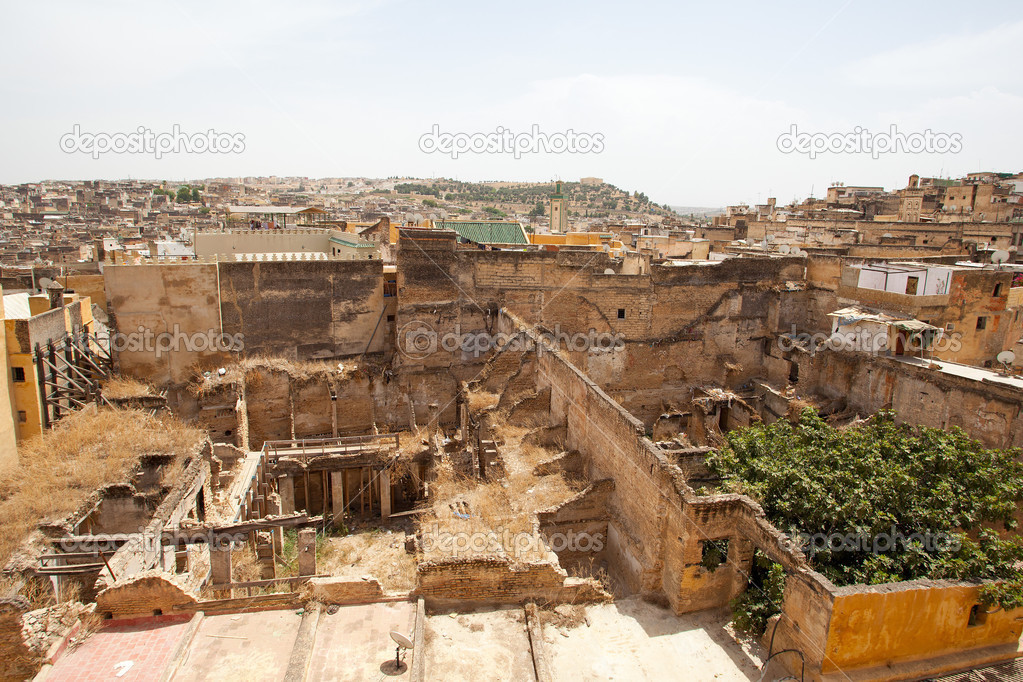 View of Fez medina. Old town of Fes. Morocco