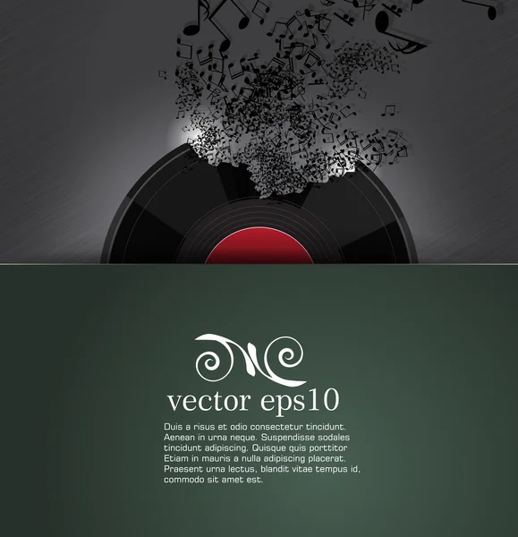 Abstract music background. Vector — Stock Vector