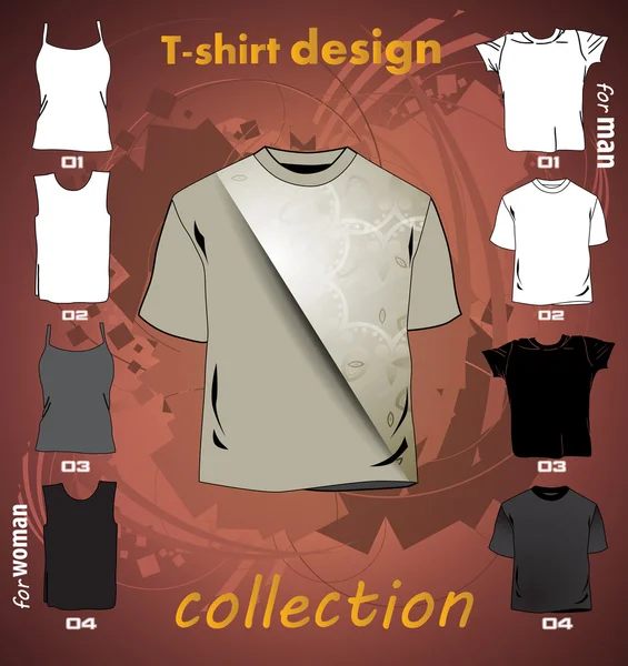 T-shirts ontwerpsjabloon. vector — Stockvector