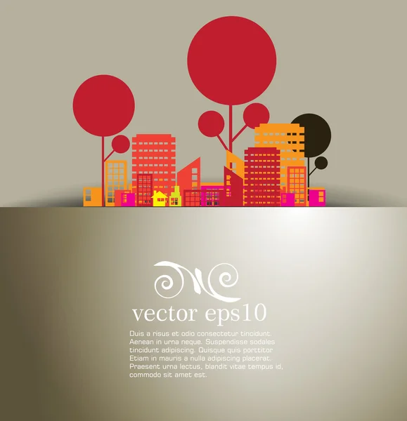 Vector of city skyline — Stock Vector