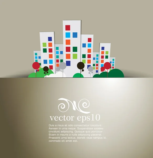 Vector del horizonte de la ciudad — Vector de stock