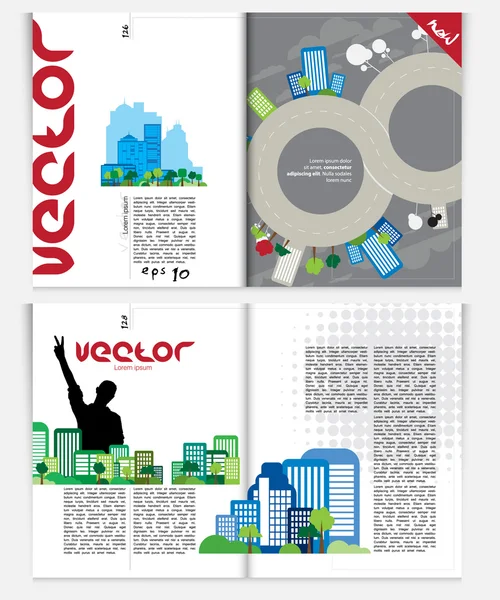 Revista de plantillas . — Vector de stock