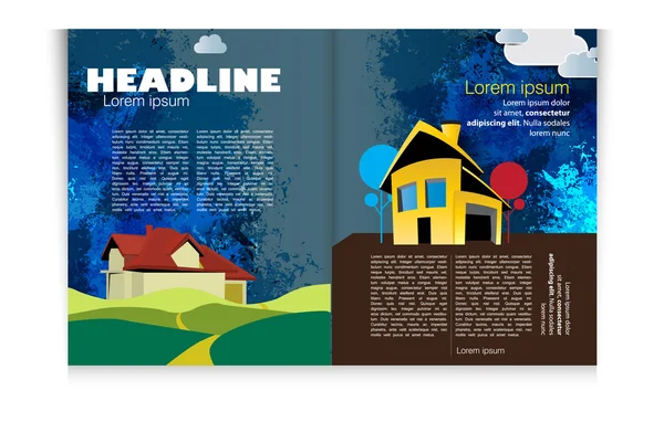 Layout da cidade revista . — Vetor de Stock