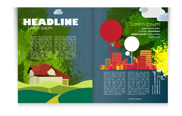 Magazine city layout. — Stock Vector