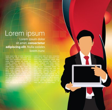 işadamı laptop şablonu