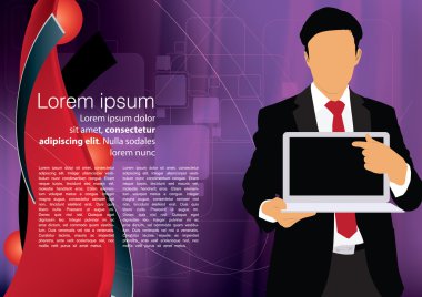 işadamı laptop şablonu