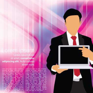 işadamı laptop şablonu