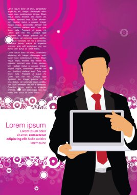 işadamı laptop şablonu