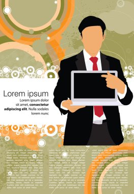 işadamı laptop şablonu
