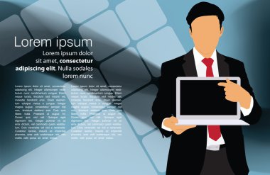 işadamı laptop şablonu
