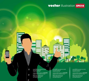 smartphon kullanan adam