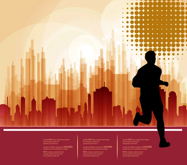 Runner Silhouet — Stockvector