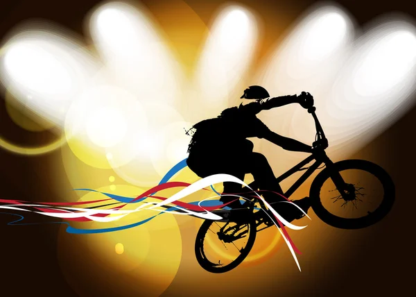 BMX ciclista — Vettoriale Stock