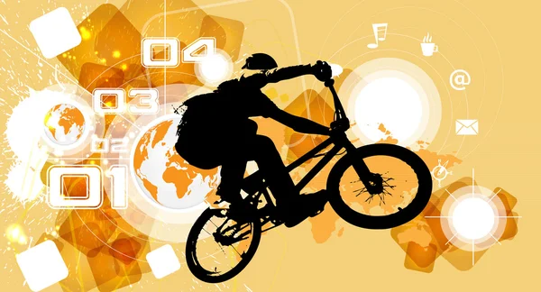 BMX cyclist — Stock Vector