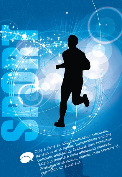 Runner Silhouet — Stockvector