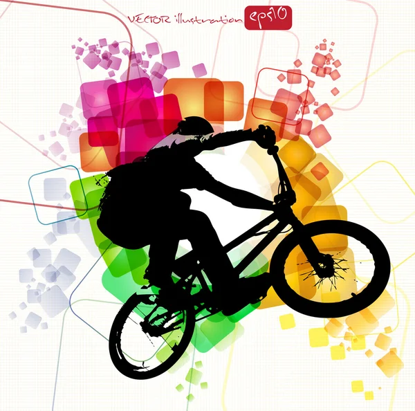 BMX wielrenner — Stockvector