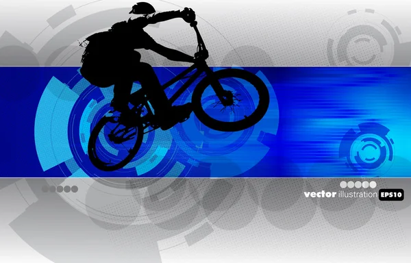 BMX cyclist — Stock Vector